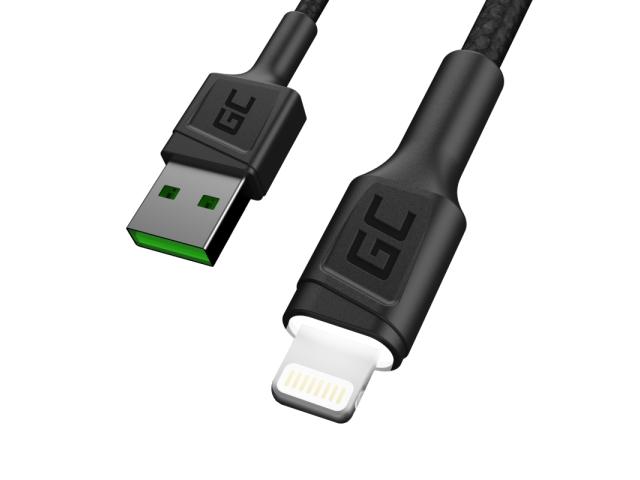 Set 3x Green Cell Cable GC Ray USB - Lightning 120cm for iPhone, iPad, iPod, white LED, quick charging