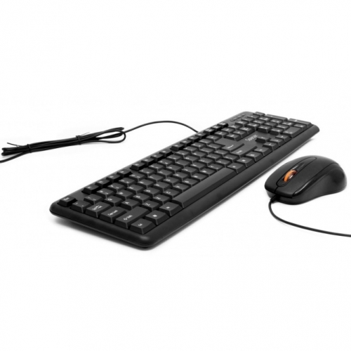 Kit Spacer SPDS-S6201 - Tastatura, USB, Black + Mouse, Optic, USB, Black-Orange