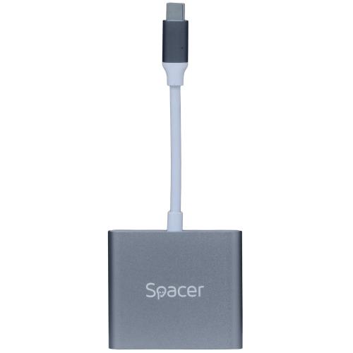 Docking Station Spacer SPDS-TypeC-HUP-3in1, Grey