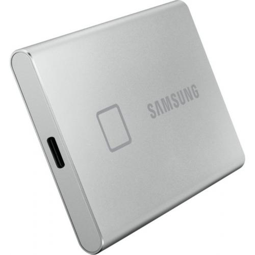 SSD Portabil Samsung T7 Touch, 1TB, USB-C 3.1, Metallic Silver