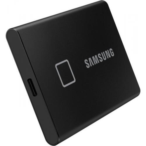 SSD Portabil Samsung T7 Touch, 500GB, USB-C 3.1, Metallic Black