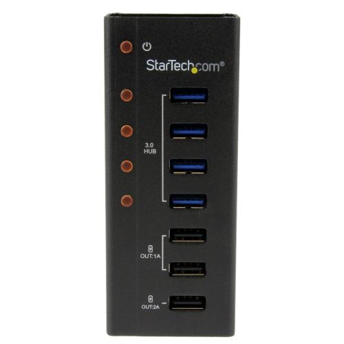 Hub USB Startech ST4300U3C3, 3x USB 2.0 + 4x  USB 3.2 Gen 1, Black