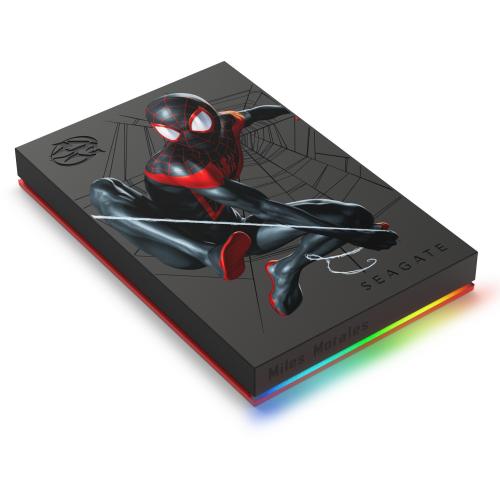 Hard Disk Portabil Seagate Miles Morales Special Edition FireCuda, 2TB, USB 3.0, Black