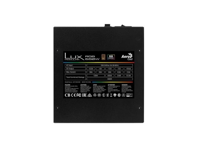 Sursa Aerocool Lux RGB 650 650W iluminare RGB