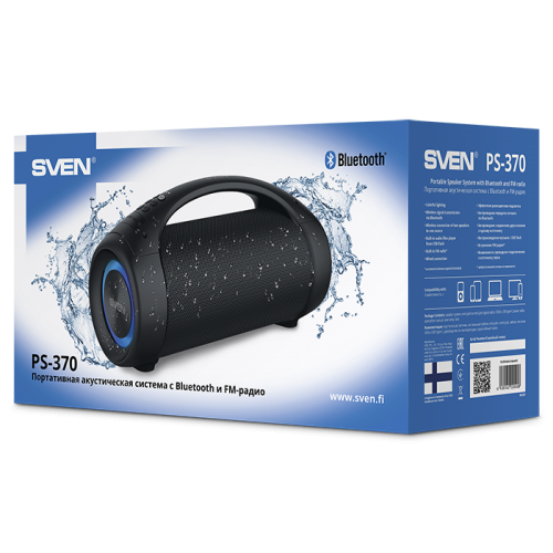 Boxa portabila SVEN PS-370, Bluetooth, Black