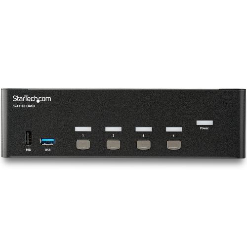 Switch KVM Startech SV431DHD4KU, 4x HDMI, Black