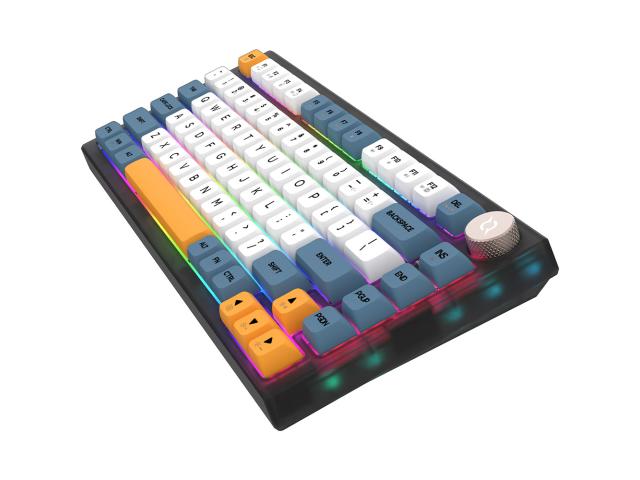 Tastatura AQIRYS Libertas, USB/USB Wireless/Bluetooth, Multicolor