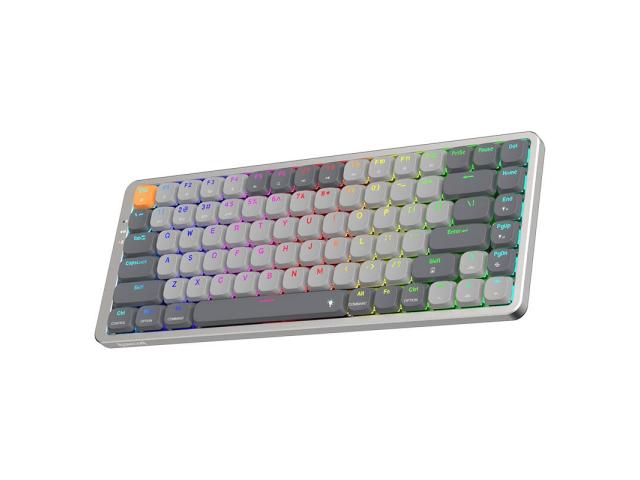 Tastatura Redragon Azure, RGB LED, USB Wireless/USB/Bluetooth, Grey-White