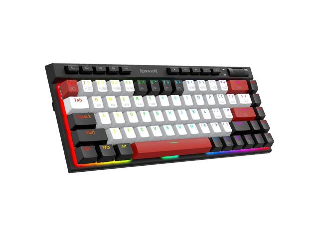 Tastatura Redragon Magic-Wand Mini Pro, RGB LED, USB/USB Wireless/Bluetooth, Black-White