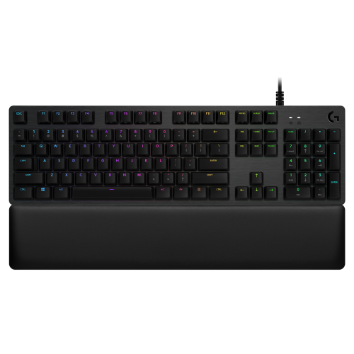 Tastatura Logitech G513 Carbon GX Brown Tactile Switch, RGB LED, USB, Layout Germania, Black