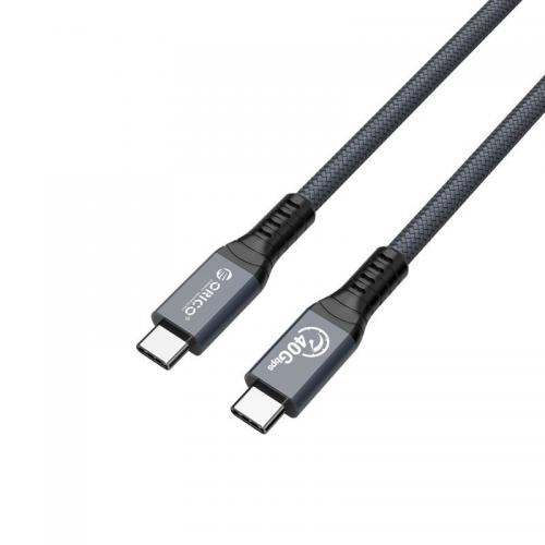 Cablu de date Orico TBZ4, USB-C - USB-C, 0.8m, Grey