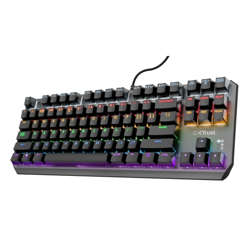 Tastatura Wireless Trust GXT834 Callaz, Rainbow LED, USB, Black