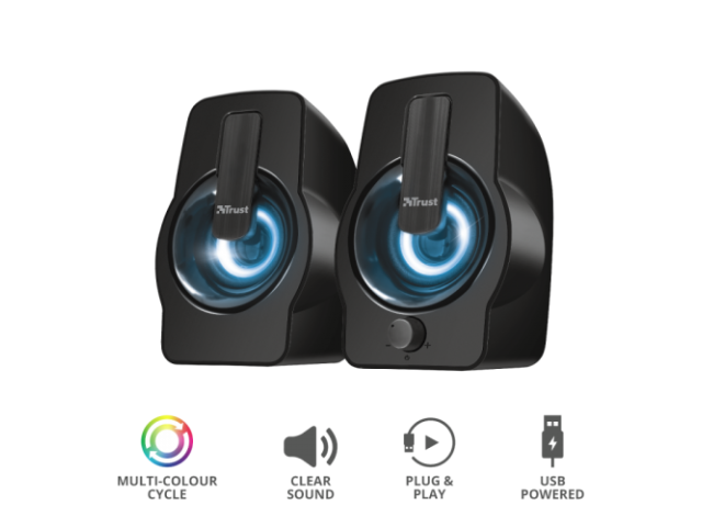 TRUST Gemi RGB 2.0 Speaker Set - black