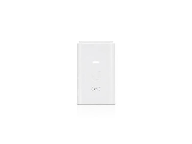 Ubiquiti POE-24-7W-G-WH | Zasilacz PoE | 24V, 0,3A, 7W, Gigabit, Biały