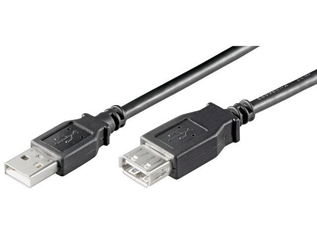 Cablu USB 2.0 3m A tata la A mama, negru - HCT93600