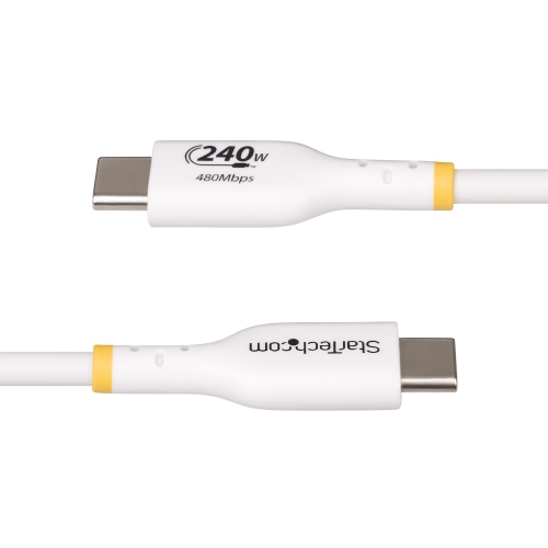 Cablu Startech USB2EPR3MW, USB-C male - USB-C male, 3m, White