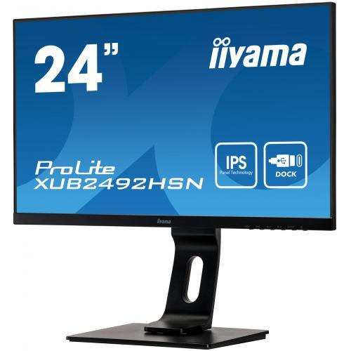 Monitor LED Iiyama ProLite XUB2492HSN-B5, 24inch, 1920x1080, 4ms GTG, Black