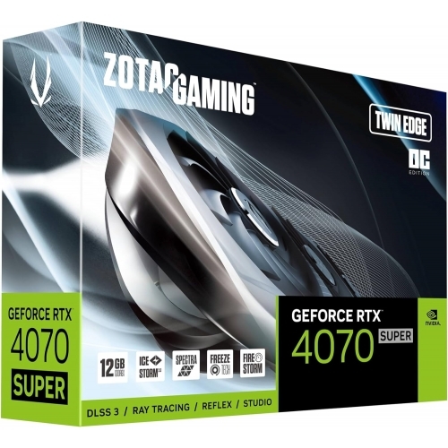 Placa video Zotac nVidia GeForce RTX 4070 SUPER Twin Edge OC 12GB, GDDR6X, 192bit